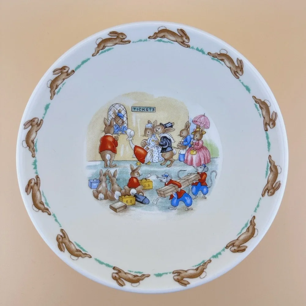 Royal Doulton Bunnykins English Fine Bone China Replacement Bowl Tickets EUC